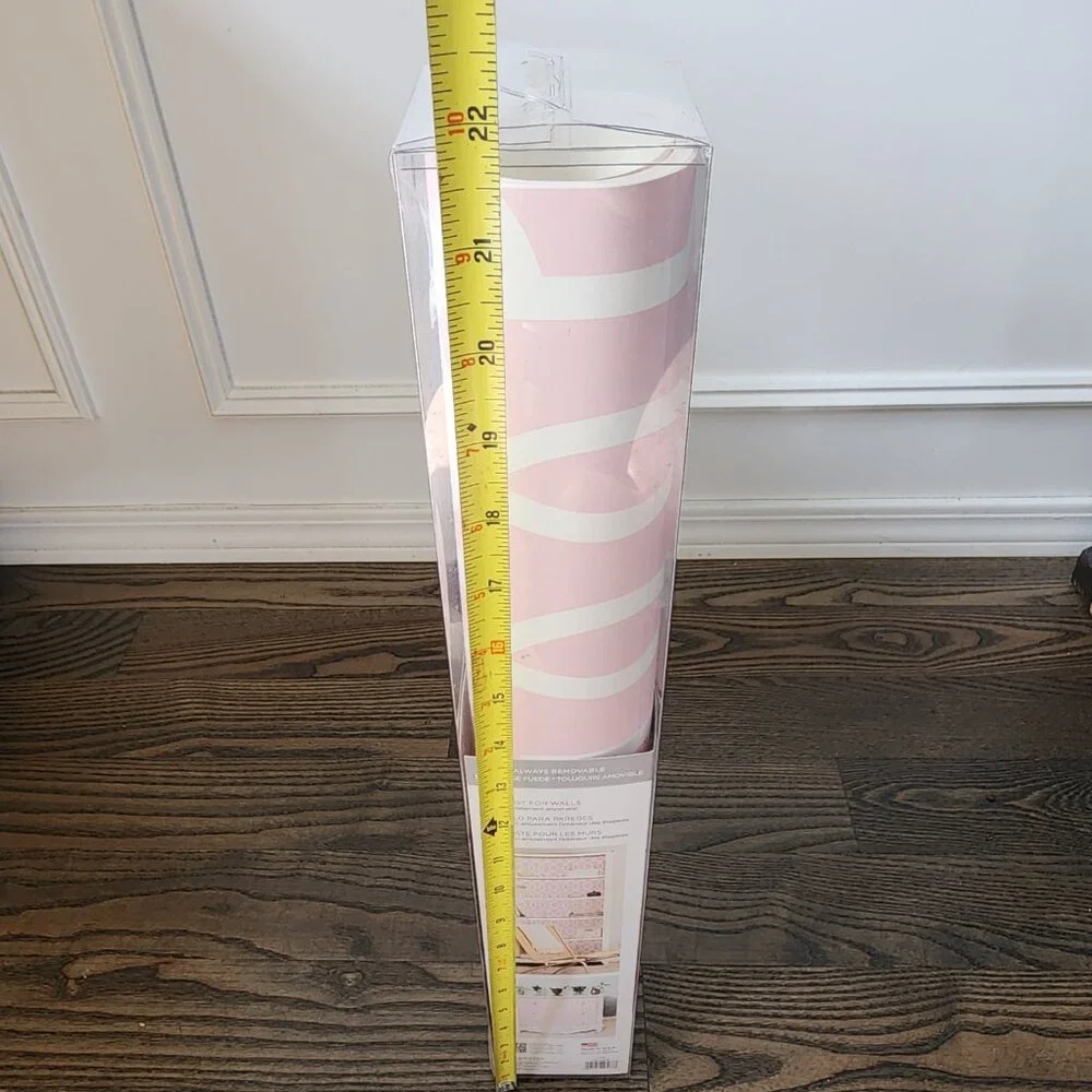 NIB Wall Pops Grand Trellis Peel & Stick Wallpaper | Blush Pink | 3.4ft x 8ft